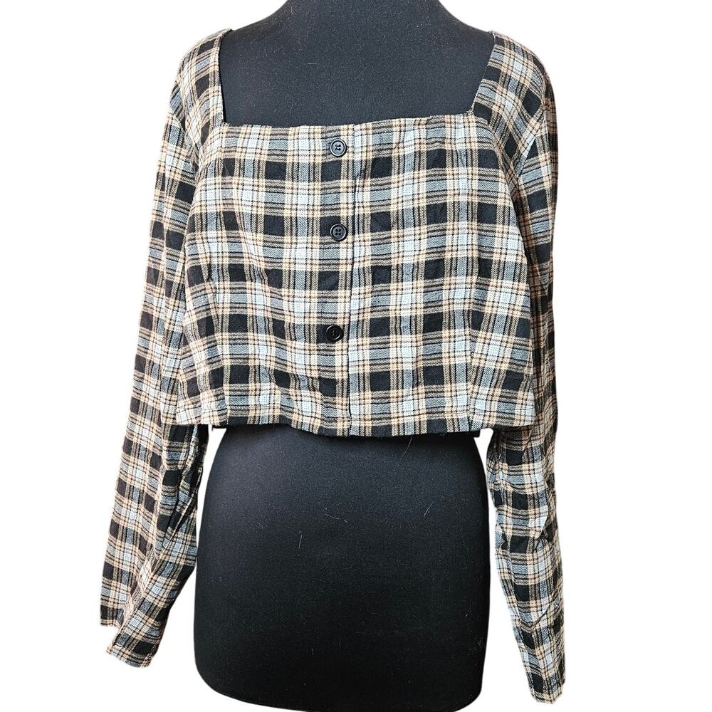 Plaid Crop Top Size 4XL